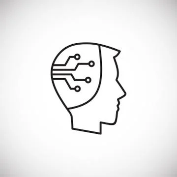Ai related icon on background for graphic and web design. Simple illustration Stock Illustration