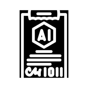 Ai research document displaying machine learning concepts Stock Illustration