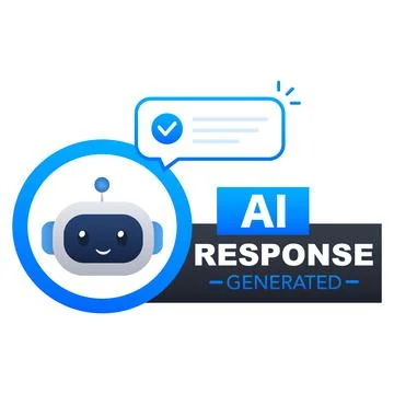 AI response generated notification. vector illustration 스톡 일러스트