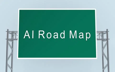 AI Road Map concept Stock Illustration