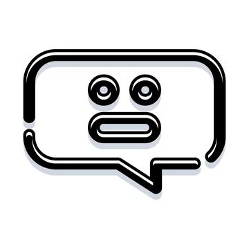 Ai robot chatbot icon representing digital communication assistance Stock Illustration
