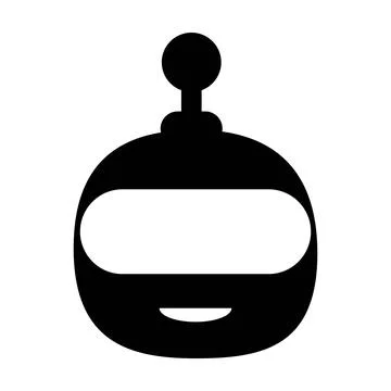 AI Robot Face Icon, Minimal Chatbot Head Mascot Collection illustration Stock Illustration
