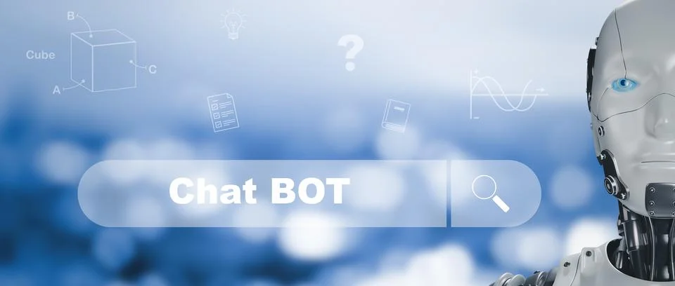 AI robot humanoids with Chat bot Chat with AI, Artificial Intelligence, Syste Stock Photos