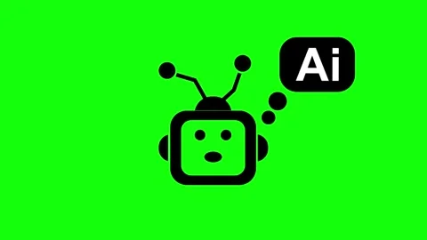 AI Robot Icon for Machine Learning and Smart Technology Stock Footage 317531841