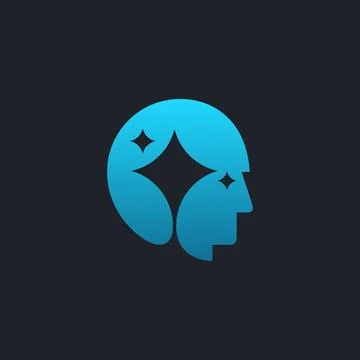 AI Robot Icon or Logo Ilustração Stock
