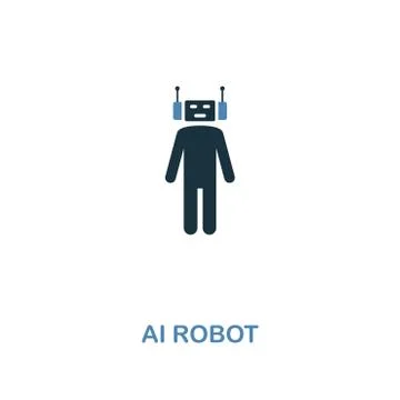 Ai Robot icon in two colors design. Premium style from artificial intelligence Stock Illustration