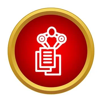 Ai robot processing documents data automation concept Stock Illustration