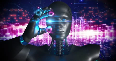 AI Robot Utilizing AI Algorithms Decipher The Memory. Stock Footage 260791077