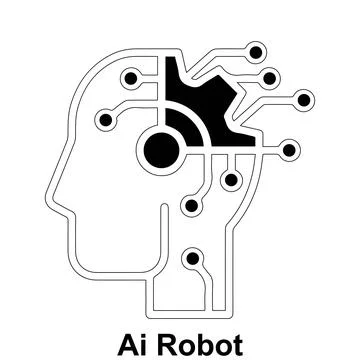 AI robot vector icon design. Illustration