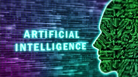 Ai robotics and digital animation Stock Footage 253555062