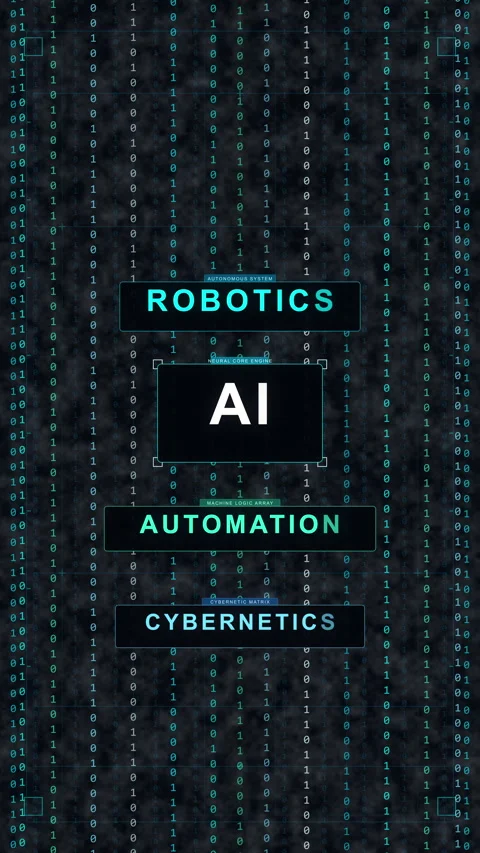 Ai robotics automation cybernetics loop footage 스톡 동영상 347045471