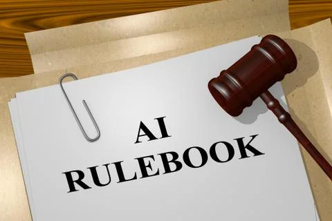 AI RULEBOOK concept Stock Illustration