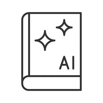AI rules and responsible use, icon in line design. Artificial intelligence Stock Illustration