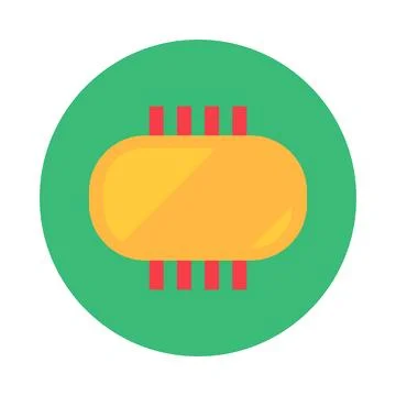 Ai Scheme Round Sticker High Precision Electronic Stock Illustration