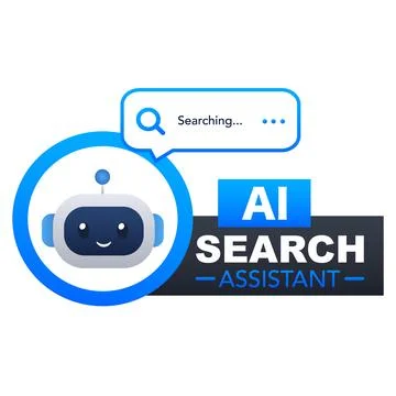 AI search assistant interface. vector illustration イラスト素材