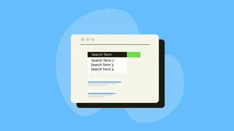 AI search engine display results user query concept, animation. Stock Footage 307591203