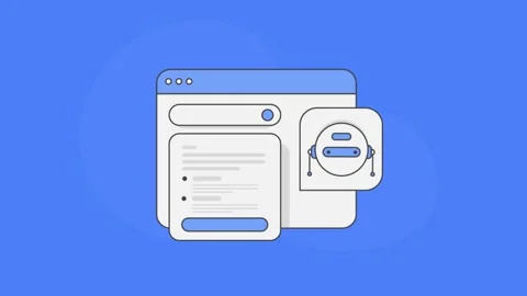 AI Search overview, agentic bot display content and converse. Stock Footage 340452659