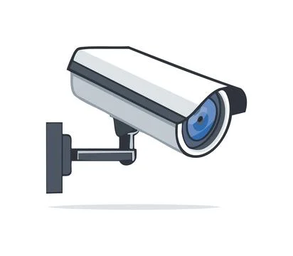 A AI Security Camera simple illustration Stock Illustration