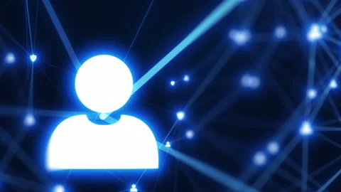 AI security net real time analysis web connections between users Video stock 241599528