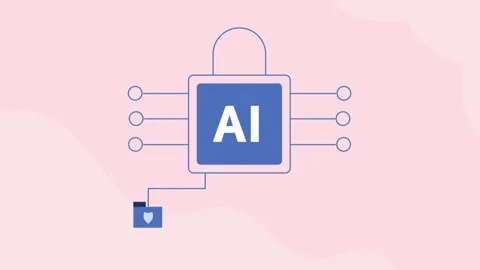 AI security system providing protection to cloud data and files. Stock Footage 337956225
