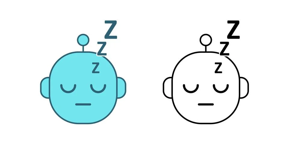 AI sleep mode Stock Illustration