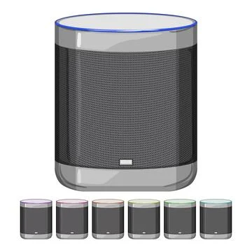 Ai smart speaker cartoon vector graphic 스톡 일러스트