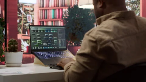 AI software engineer coding modern innovative development project Stock Footage 277829917