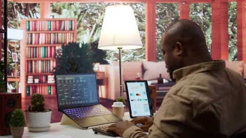 AI software engineer coding modern innovative development project Stock Footage 277837445