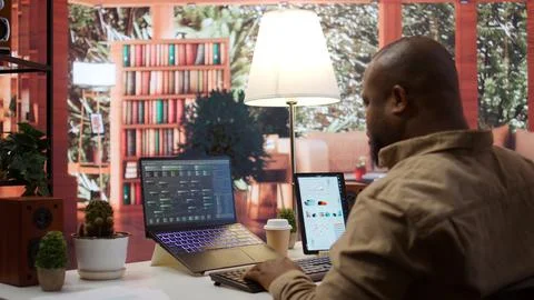 AI software engineer coding modern innovative development project 스톡 사진