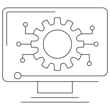 AI Software icon 스톡 일러스트