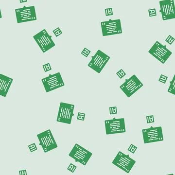 Ai speech bubble social robotics glyph seamless pattern Illustrazione stock