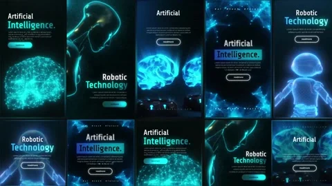 Ai Stories and Posts Pack After Effects stock