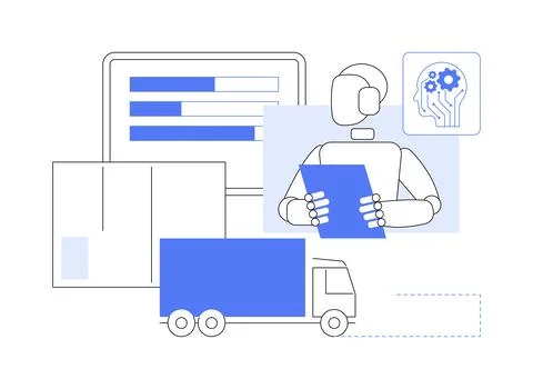 AI-Streamlined Routine Inquiries Handling abstract concept vector illustration. Illustration