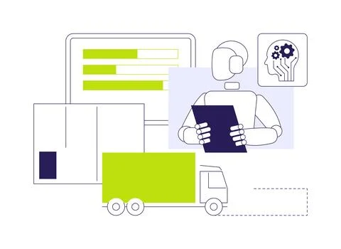 AI-Streamlined Routine Inquiries Handling abstract concept vector illustration. Illustration