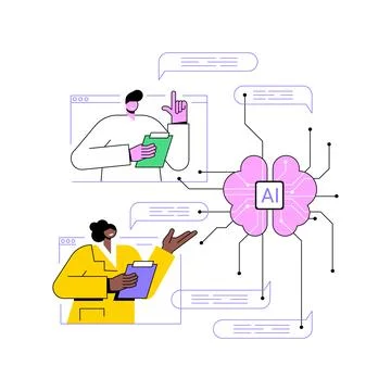 AI-Streamlined Stakeholder Engagement abstract concept vector illustration. Stock Illustration