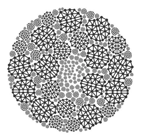 AI Structure Icon Spheric Globula Mosaic イラスト素材
