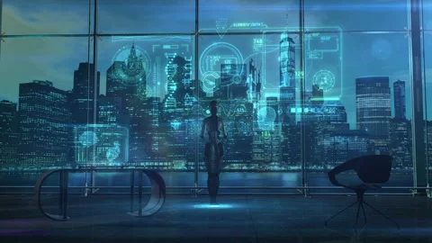 AI studies the human genome, 3D render 動画素材 171991187