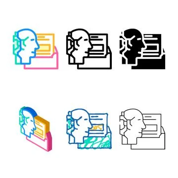 Ai styles customization color icon vector Stockillustratie
