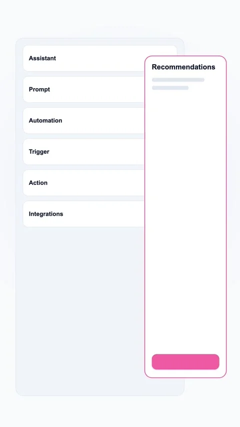 AI Summarization Panel Generic SaaS Interface Vertical Animation Stock Footage 345154321