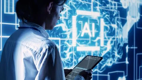 AI supervisor runs code in data center Stockfoto's