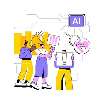 AI-Supported Cause Identification abstract concept vector illustration. Stock Illustration