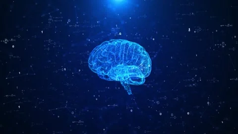 AI system Deep computer program code learning algorithms human brain thought Stock Footage 312456518