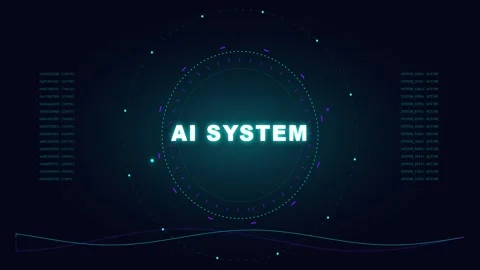 AI System Digital Network Animation Stock Footage 341416488