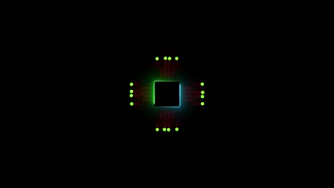 AI system icon , Turquoise Ai Technology or Artificial Intelligence Concept.. Stock Footage 310417000