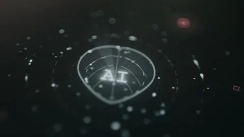 AI system scanning data for potential threats Stock Footage 332046045