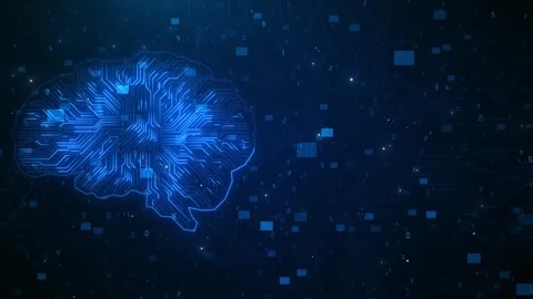 Ai tech Artificial intelligence cyber mind data mining Futuristic innovation Stock Footage 312674754