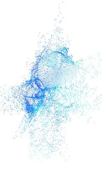 Ai tech background with abstract dot sphere pattern. Design education, big イラスト素材