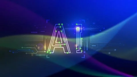 Ai tech background, virtual graphic Global Internet connect Chatgpt Chat wi.. Stock Illustration