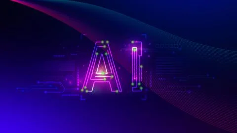 Ai tech background, virtual graphic Global Internet connect Chatgpt Chat wi.. 스톡 일러스트