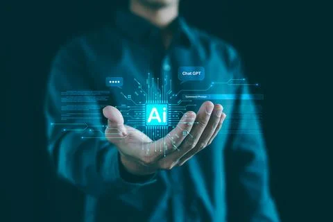 Ai tech. Chatgpt Chat with AI, Artificial intelligence digital technology, bu Stock Photos